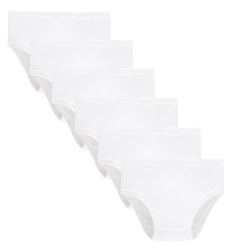Barara King Soft Cotton Panties Big Girls Undies White Underwear (Pack of 6) Size 10 - Image 1
